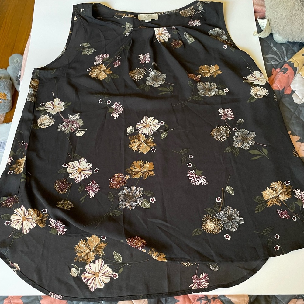 LOFT: Flower Blouse Tank Top